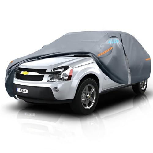 Waterproof Chevrolet Chevy Equinox(2005-2026) Car Cover with Breathable Vents, [2026 Upgrade] Premium Covers with Cotton Liner and Zipper Door, Sun Rain Snow Dust Uv Protection.(Gift with Towel)