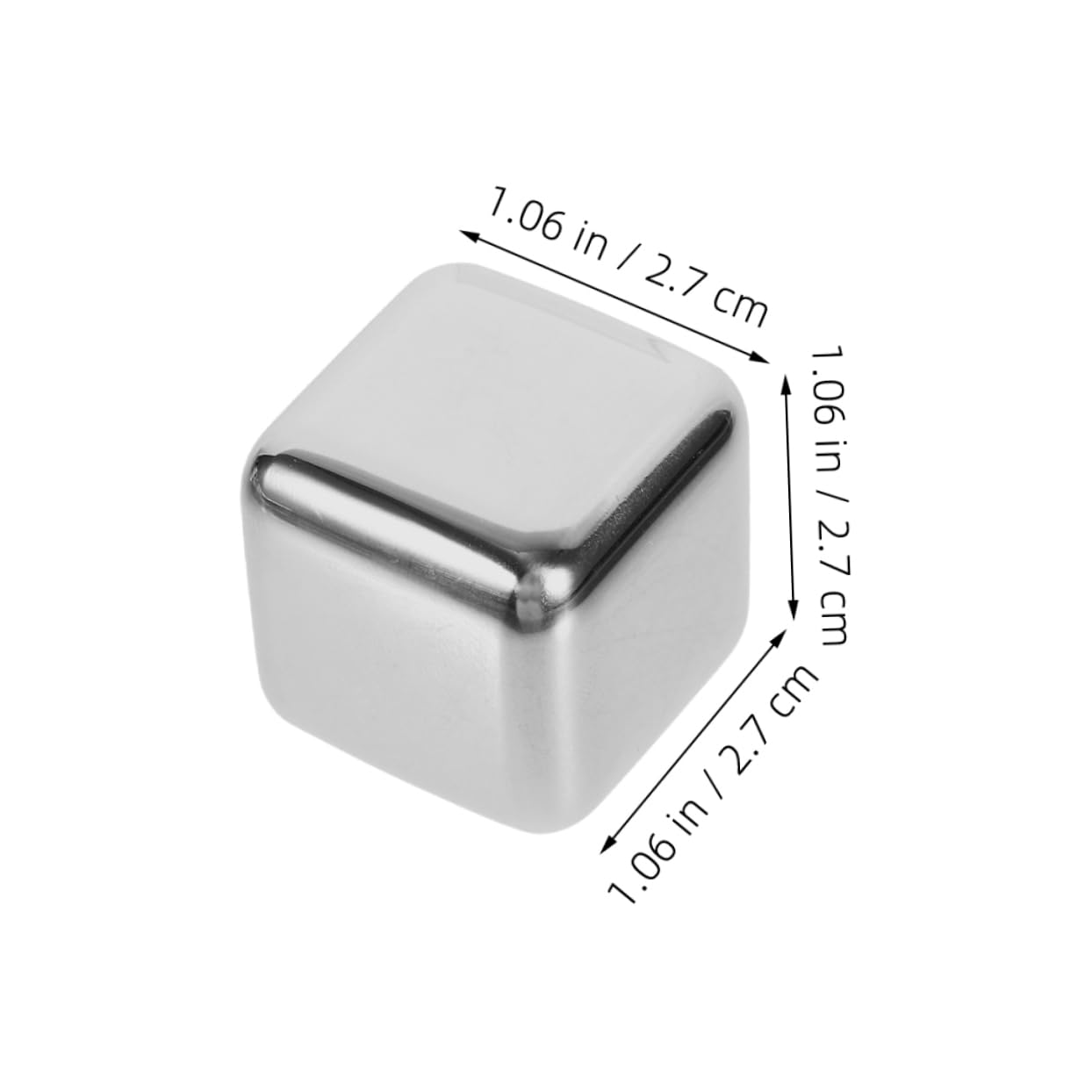 ABOOFAN 60piezas Cubitos De Hielo Inoxidable Enfriadores Reutilizables Para Whisky y Bebidas Sin Dilución Diseño Para Licores