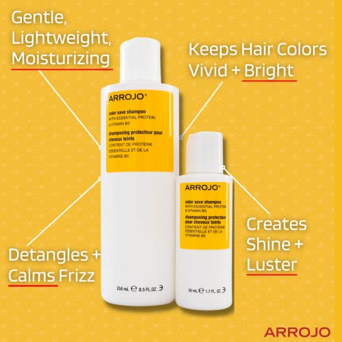 Arrojo Color Save Shampoo For Color Treated Hair – Hair Color Shampoo W/Protein & Vitamin B5 – Hair Shampoo To Preserve Color & Add Shine – Linden-Blossom Scented Color Safe Shampoo #TOP5