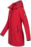 A. Salvarini Damen Softshell Jacke wasserabweisend Outdoor lang AS-131 [AS-131-Rot-Gr.XL]