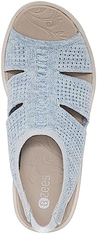 BZees Womens Double Up Wedge Heeled Sandal, Morning Sky, 8 US | Image 6