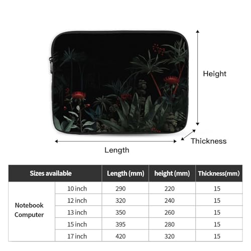 Garden At Night Laptop Sleeve Case 17 Inch Suitable For Notebook Computer Tablet Traveling Carrying Simple Case4