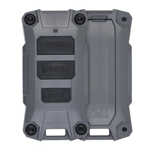 Coque de clé Wrangler JL sur mesure grise en polymère ultra résistant AJT DESIGN