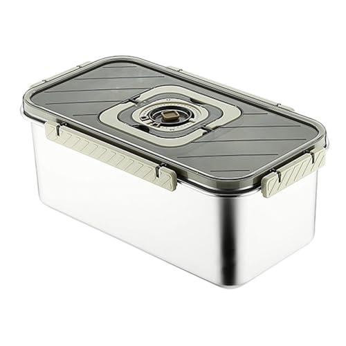 Contenedor de acero inoxidable esquinero y hermético para pan de molde 7