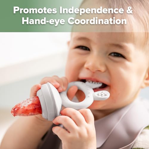 image for Haakaa Baby Fruit Food Feeder & Mini Freezer Nibble Tray Combo, Breast