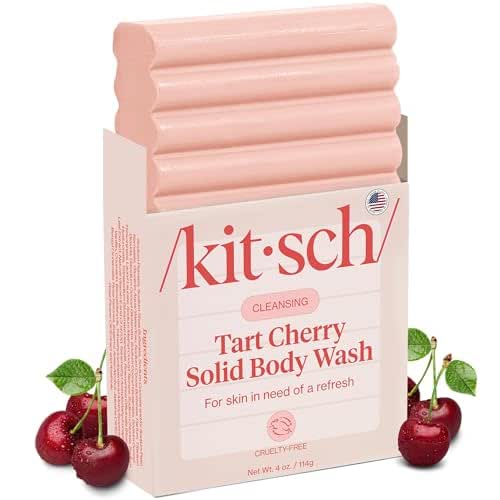 Kitsch Cleansing Tart Cherry Soap Bar with Refreshing Scent -