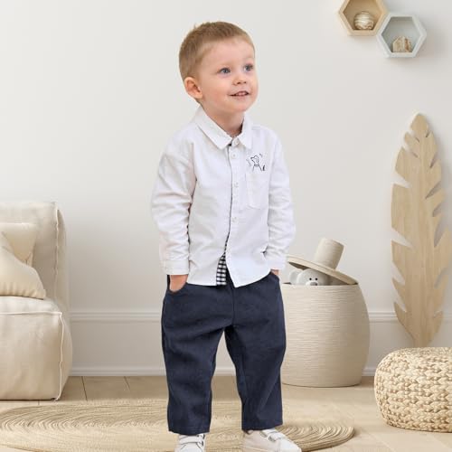 Neutocd Baby Boy Pants Infant Uniform Jogger Sweatpants Stretch Toddler Boys Chino Pants with Pocket2
