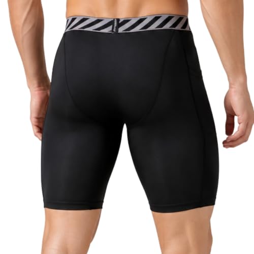 Image of NEVER LOSE Men's Compression Tights for Running, Gym & Sports | Skin Fit Workout Leggings | Quick Dry Stretch Gym Tights for Men | Running Tights | Cricket & Training Base Layer