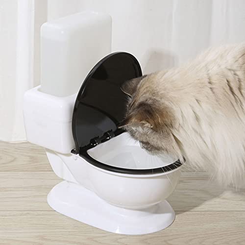 Fuente de agua automática para gatos en forma de inodoro miniatura 2