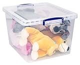 Really Useful Box Nestable Plastic Storage 33.5 Litre Clear (Pack of 3) - Image 10