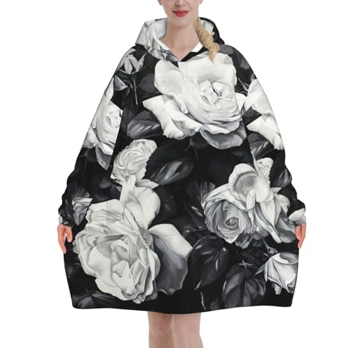 Couverture à capuche imprimé rose EdWal plaid portable adulte