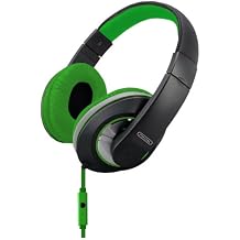 SENTRY Industries Inc. Deep Bass Stereo Headphones with Mic, Green BLWHM962