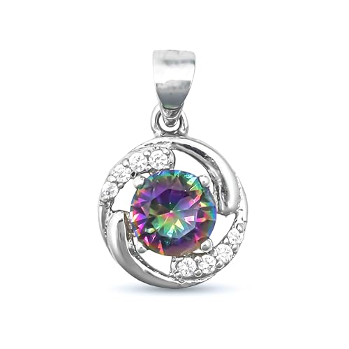 Pendentif quartz mystique argent 925, cadeau précieux pour femme