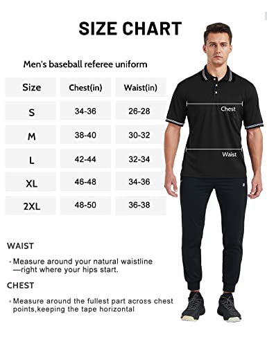 image for FitsT4 Sports Short Sleeve Polo Shirt Baseball/Softball Umpire Jersey/