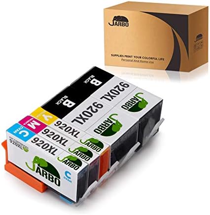 JARBO Compatible Ink Cartridges Replacement for HP 920 920XL High Yield, 2 Black 1 Cyan 1 Magenta 1 Yellow, Compatible with HP Officejet 6500 6000 7000 7500 6500A 7500A Printer