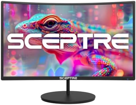 Sceptre Curved 27" FHD 1080p 75Hz LED Monitor HDMI VGA Build-In Speakers, EDGE-LESS Metal Black 2019 (C275W-1920RN) : Electronics
