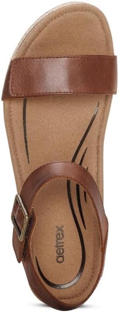 Aetrex Women's Sydney Orthopedic Quarter Ankle Strap Espadrille Wedge Sandals - Image 6