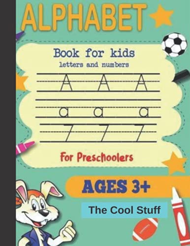 Alphabet Book for Kids, Letters and Numbers, age 3+