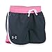 Under Armour Girls' Fast Lane Shorts, Stealth Gray/Pink Punk, Youth Small