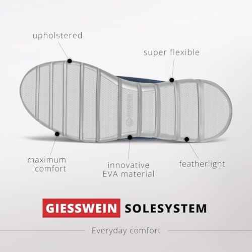 Giesswein Merino Runners Men - Breathable Merino Wool 3D Stretch Sneakers, Lightweight Men's Casual Shoes with Replaceable Footbed Ocean Blue3