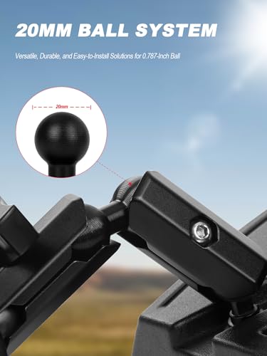 Image of Nilkatss 2pcs 20mm /0.787inch Ball Mount Extension Arm - Specifically for 20mm /0.787inch Systems - Dual Socket Aluminum Alloy Connector