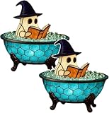 【Easy to Use & Versatile】Simply place on a flatness, press to turn on/off (battery-operated—batteries not included). Use as a tabletop lamp, shelf decor, or part of a Halloween centerpiece.