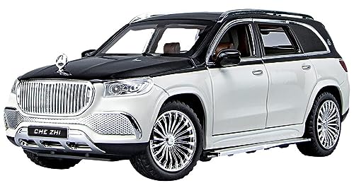 Image of Invite Enterprise Die-Cast Zinc Alloy 1:24 Scale Mrcedes Benz Gls600 Maybach Car Model Large With 6 Openable Doors,Lights & Music Alloy Pull Back Toy Car For Kids, Cars(Gls600), Multicolor