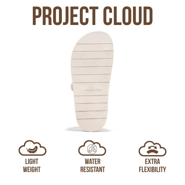 Project Cloud Platform Summer Sandals for Women 2025 - Comfortable and Adjustable Straps Summer Slides with Memory Foam Insole - Non-Slip Casual Womens Sandals