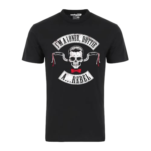 Pee Wee Herman Im A Loner Dottie A Rebel Funny Big Adventure Graphic Tee Shirt (US, Alpha, Large, Regular, Regular, Black)