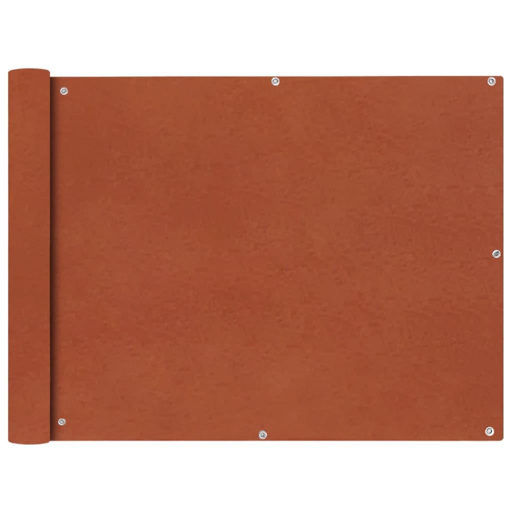 vidaXL Balcony Screen Oxford Fabric 90x600cm Terracotta Garden Panel Sunshade — image 1