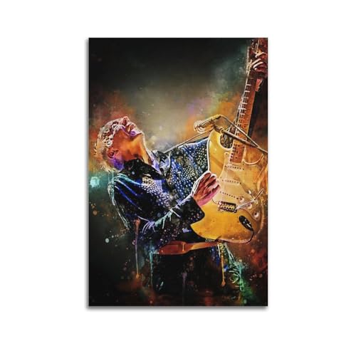 Poster Robin Trower guitariste impression sur toile moderne 60x90 cm