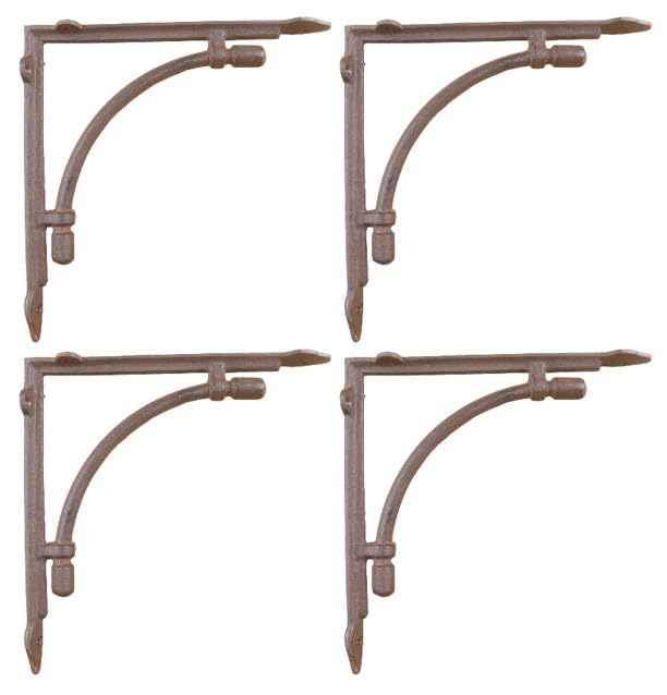 4 Large Cast Iron Shelf Brackets Corbels 10' X 10'
