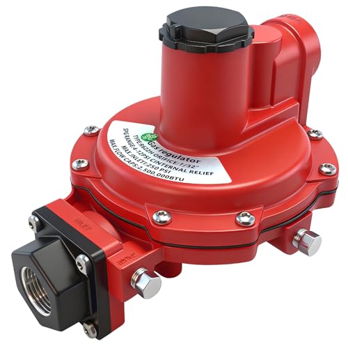 Propane Regulator R622H 1st Stage Gas Regulator Adjustable 412 PSI 3/4 NPT High Capacity LP/Natural Gas Regulator for Residential Commercial & Industrial System Heater Burner Generator etc.