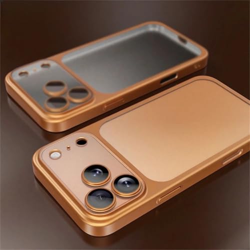 RNOZX iPhone17 Pro Max�p �������b�L���H PC�� �����X�}�z�P�[�X �����Y�ی� �}�b�g�����o�b�N�v���[�g �n�[�h�J�o�[ (iPhone17 Pro Max�p/�I�����W)