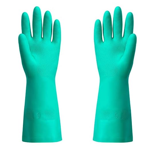 ThxToms Chemical Resistant Nitrile Gloves, Latex Rubber Free, 1 Pair, L