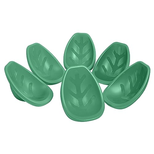 Image of ECR4Kids Plastic Leaf Scoop Floor Rocker Seat, Classroom Furniture, Emerald, 6-Piece