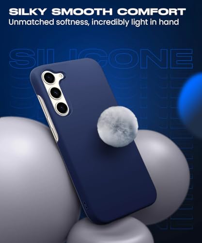 Image of WOW IMAGINE Slim Frameless Back Cover for Samsung Galaxy S23 5G | Ultra Thin Lightweight Design & Camera Protection | Soft Matte Silicone Flexible Mobile Case (Blue)