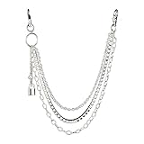 Pants Chain for Men Fashion All-match Lock Key Pendant Waist Chain Hip-hop Goth Accessories