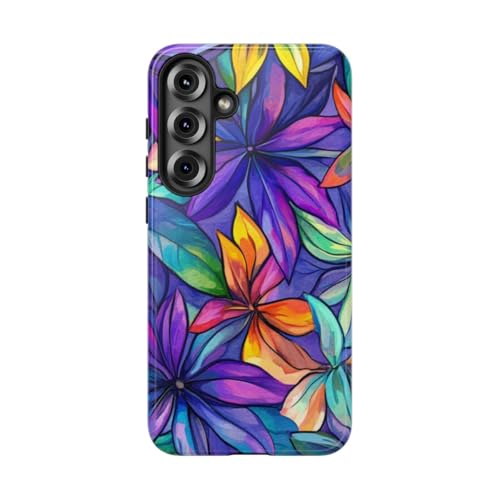 Coque Samsung S25 Plus solide motif floral contre les chutes
