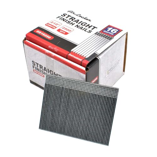 Air Locker DS16250 16 Gauge Straight Finish Nails - 2-1/2 Inch (2500 / Pack)