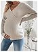 SweatyRocks Women's Maternity Tops V Neck Long Sleeve Ribbed T Shirts Pregnancy Clothes Apricot Small