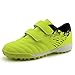 brooman Kids Soccer Shoes Indoor Athletic Soccer Shoes (1New,Lime)