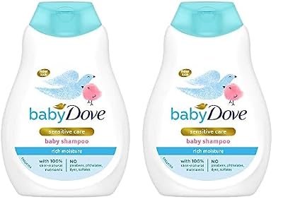 Baby Dove Shampoo 200 ml, Mild No Tears Rich Moisture Baby Shampoo for kids, Gentle Care for Baby's Soft Hair - No sulph