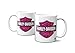 Tazza in ceramica Harley Davidson Rose, originale e resistente, stampata in Francia