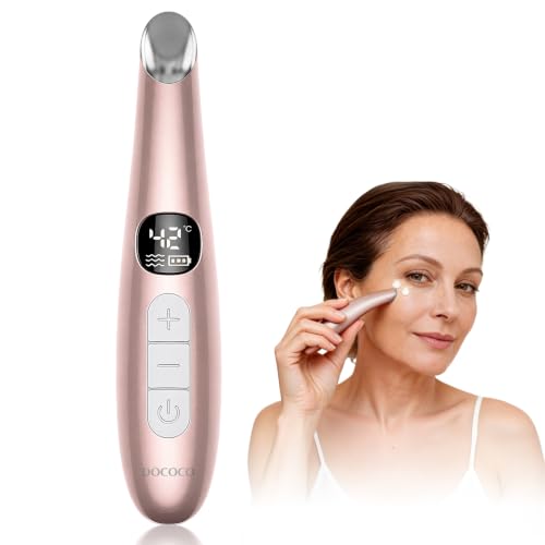DOCOCO Eye Lift Wand, 98°F to 113°F Eye Heat Wand, Eye Massager for Dry Eyes, Dark Circles and Puffiness, Eye Lifting Device for Fine Lines, Champagne Gold