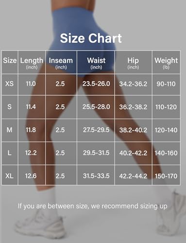 Image of VOYJOY Women Workout Impact Shorts 2.5 inch / 3.6 inch / 4.5 inch / 6 inch Scrunch Butt Booty | Tummy Control, High Waisted, Bike Short, Gentle Compression, for Women