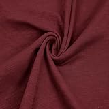 60' Wide 100% Cotton Slub French Terry Fabric by The Yard - 210 GSM, Medium Weight, Breathable, 2-Way Stretch - Best for Activewear, Apparel, Layering & Crafts
