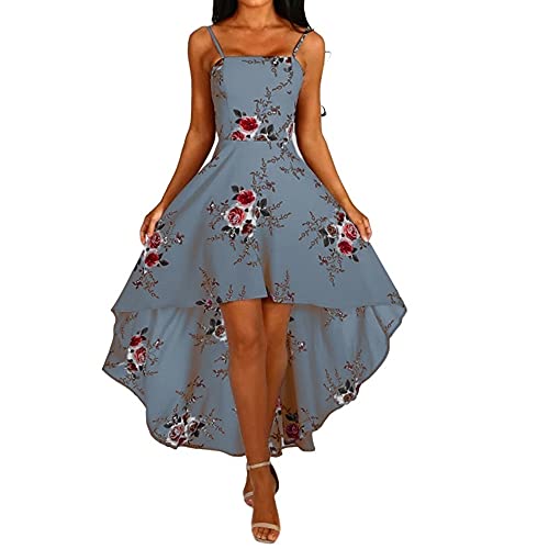 N\P Verano De Las Mujeres De La Eslinga Vestidos Casual Backless Vestido De Las Se�oras Floral Impreso DressSwallowtail Vestidos