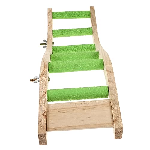 Levemolo Parrot Ladder Wooden Climbing Accessory for Birds for Cockatiels Parakeets and Lovebirds Fun Healthy Playtime and Home Enhancement