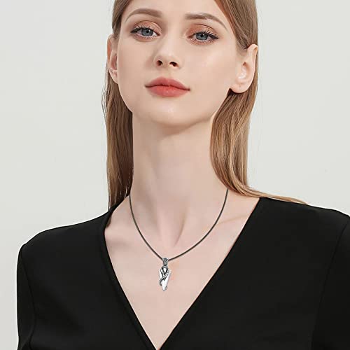 Conbo Arrow Necklace For Men 925 Sterling Silver Arrowhead Snake Pendant Necklace Cool Necklaces Arrow Rock Hip Hop Jewelry Birthday Father's Day Gift For Women Girls Teen #TOP2